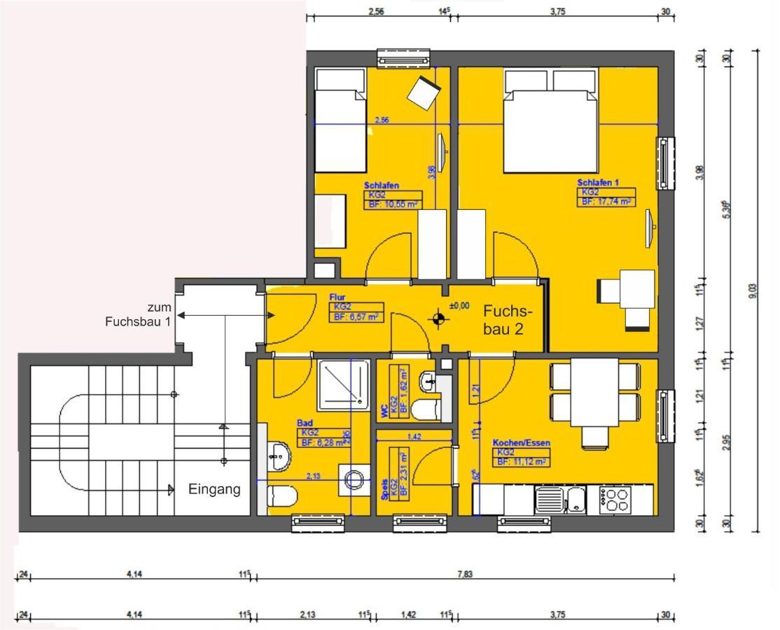 Zum Fuchsbau Apartment Hettstadt Bagian luar foto